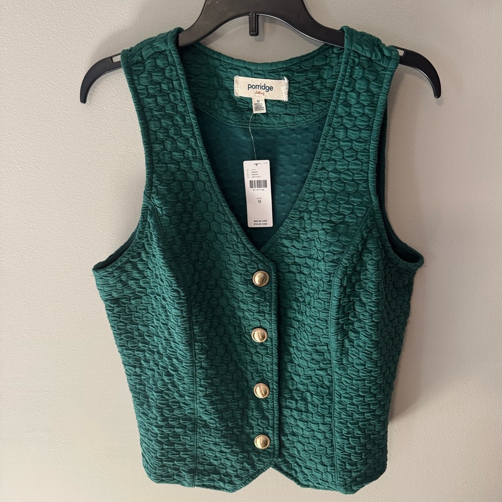 Anthropologie Green Vest